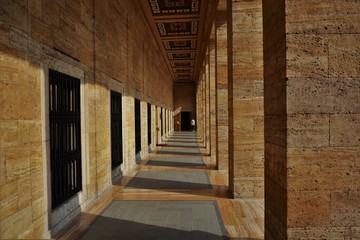 The columns and shadows of Anitkabir mausoleum