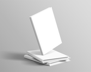 Hardcover books on grey