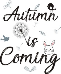 Obraz premium Hand drawn of Autumn is coming