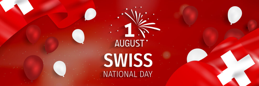 Swiss National Day Vector.
