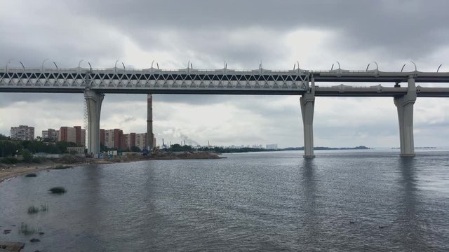 Double-deck highway under the city