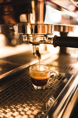 espresso from machine