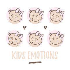 Little kid, toddler. hand drawn style vector doodle design illustrations.