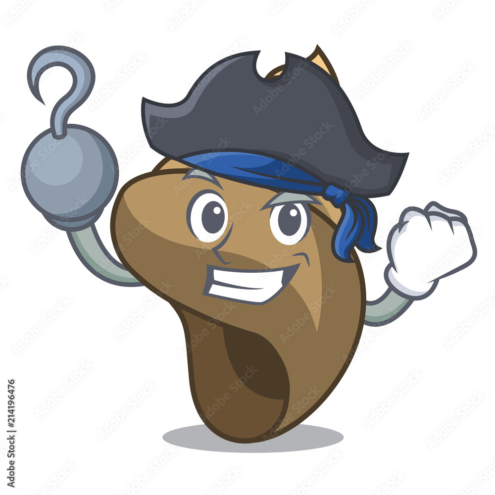 Poster pirate spiral shell character cartoon