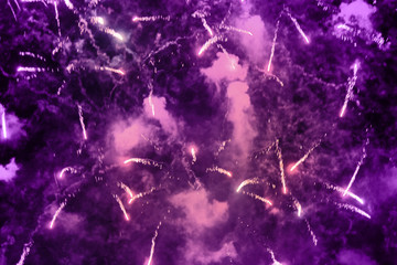 Fireworks multi-colored glare