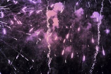 Fireworks multi-colored glare