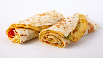 Fresh African rolex roll wraps with omelette