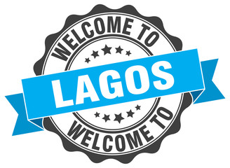 Obraz premium Lagos round ribbon seal