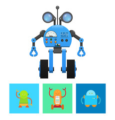 Technology Robots Collection Vector Illustration