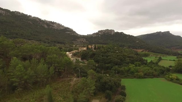 Aerial footage of spanish landscape 