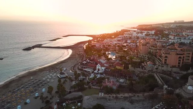 Top view over Los Cristianos, Canary Islands, Tenerife, Spain