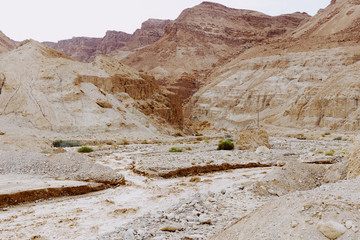 Huge sill stock in mountains near Dead Sea