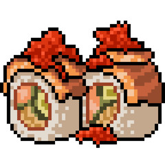 vector pixel art sushi luxury