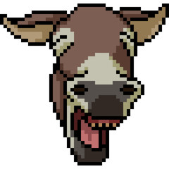 Obraz premium vector pixel art donkey face