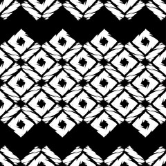 Seamless abstract geometric pattern. Mosaic texture. Brushwork. Hand hatching. Textile rapport.