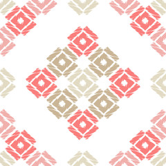 Seamless abstract geometric pattern. Mosaic texture. Brushwork. Hand hatching. Textile rapport.