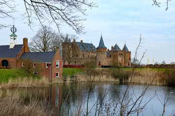 Fototapeta premium Muiden Castle (Dutch). Muiderslot. Muiden-Noord Holland. Netherlands 