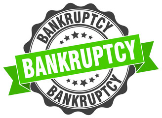bankruptcy stamp. sign. seal