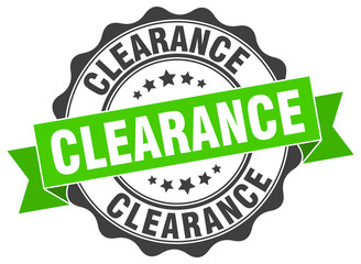 clearance stamp. sign. seal