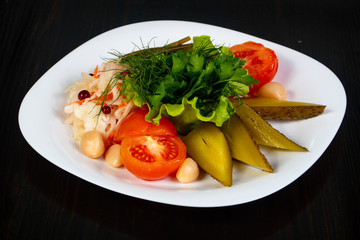 Pickled vegetables plate