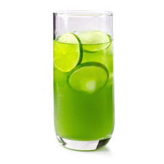 Lemon juice splashing isolated on a white background