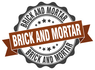 brick and mortar stamp. sign. seal