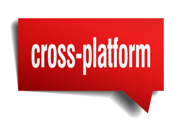 cross-platform red 3d speech bubble