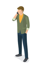 Man in Jacket Holding Hand in Pocket of Trousers