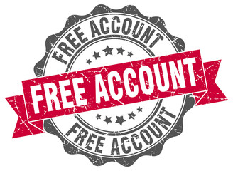 free account stamp. sign. seal