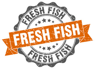 fresh fish stamp. sign. seal