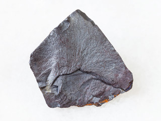piece of Hematite ore on white