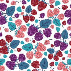 Botanical Berry Seamless Vector Pattern