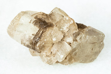 greenish rough Fluorite crystals on white