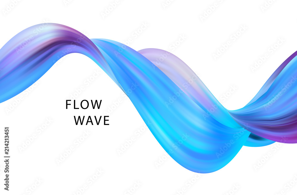 Wall mural Abstract colorful vector background, color flow liquid wave for design brochure, website, flyer.