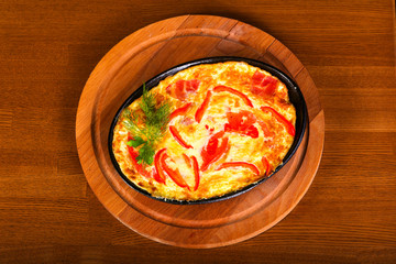 Omelet with bacon
