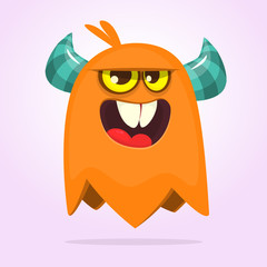 Happy cartoon monster. Vector character