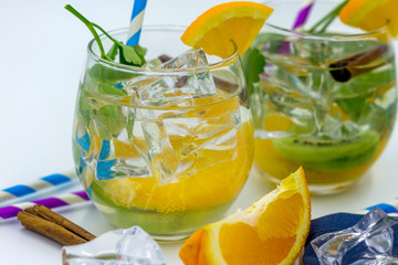 Kiwi Orange Detox Water