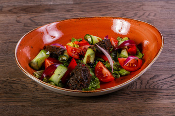 Salad with liver