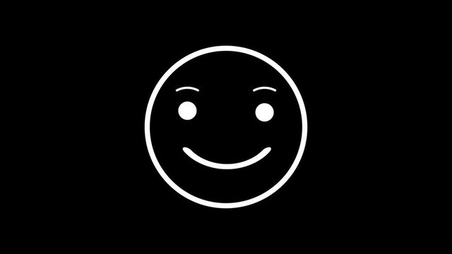 Yummy and hungry emoticon animation with optional luma matte. Alpha Luma Matte included. 4k video