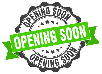 opening soon stamp. sign. seal