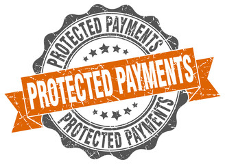 protected payments stamp. sign. seal