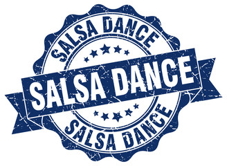 Fototapeta premium salsa dance stamp. sign. seal