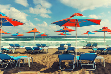 Sea view from a tropical beach