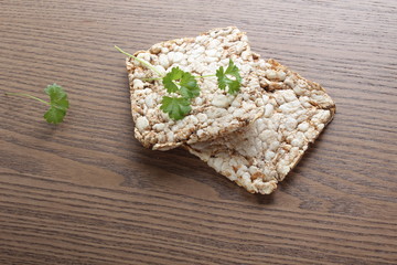 cpispbread on a wooden background