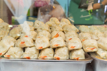 gyoza and dumplings in the plate