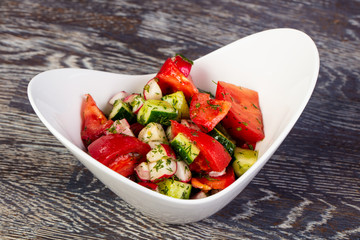 Appetizing vegetable salad