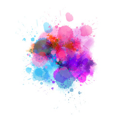 Abstract watercolor splash blot
