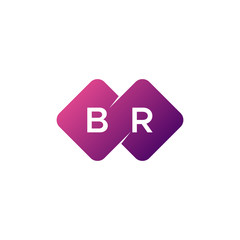 two letter br diamond rounded logo