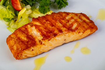 Tasty grilled salmon