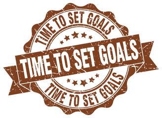 time to set goals stamp. sign. seal